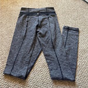 Lululemon Womens Size 4 Tweed Gray Black Full Length leggings